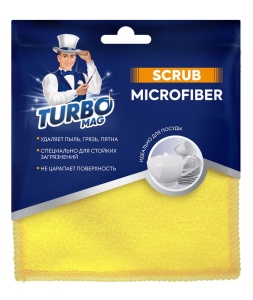 Салфетка микрофибра чистящая 15х15см 3шт TURBOMAG SCRUB 1/46
