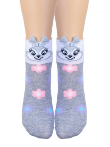 Носки детские дев. х/б+эл КВ с1708 1/30 р.16-18 (ЧЗ)