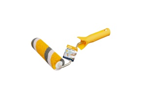 Миди-валик в сборе Для работ с ЭМАЛЯМИ 120мм ручка 30см тигр (ЖЁЛТАЯ РУЧКА) 1/45