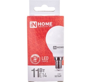 Лампа LED-шар-VC 11Вт 4000 Е14 IN HOME