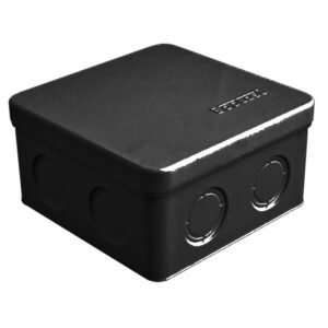 Коробка ПП 105035 о/у черная разветвительная 105х105х56 7выходов