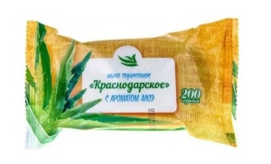 Мыло туалетное Краснодарское 200г с ароматом алоэ(40) Меридиан