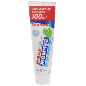 Зубная паста Жемчуг-новый Комплекс-сильный аромат Активный кальций 100 мл 