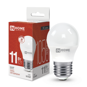 Лампа LED-шар-VC 11Вт 4000 Е27 IN HOME