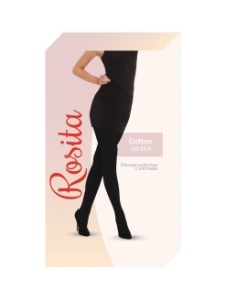 Колготки жен. Cotton 150 ден (х/б70%, ПЭ20%, эл10%) черн р.4