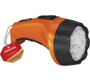 Фонарь Рекорд РМ-0115 Orange аккум.6шт