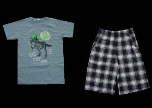 Пижама мал. (футб+шорты) 468-21 р.36/140 (ЧЗ)