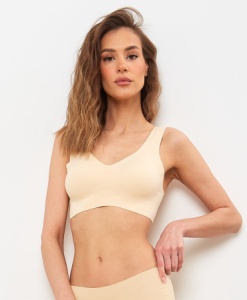 Майка (топ) бесшовный, бежевый р.2XL (ЧЗ)