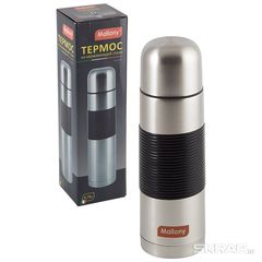 Термос н/ст 1л Mallony NUOVO с силикон.вставками,горл.5см 1/12