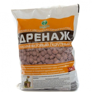 Дренаж керамзитовый крупный 2л (10-20мм) Нов-Агро (15) 