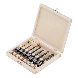 Набор сверл зенкеров по дереву Denzel 3-10мм 7штук