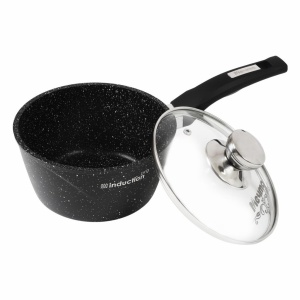 Ковш с антипригарным покрытием 1,7 л Гранит Black Induction Pro стекл/крышкой ТМ Мечта 1/8