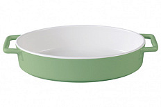 Форма керам 32х17,5х6,5 см Twist TM Appetite овал зеленый 1/1