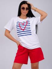 Комплект жен. (футб+шорты) Море 2,3 р.60 (ЧЗ)