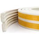 Уплотнитель резиновый д/окон профиль E на клейк.основе белый 150м