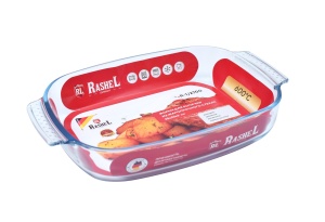 Форма стеклянная 2,7л RASHEL прямоугольная с ручками 1/12