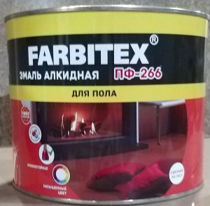 Эмаль ПФ-266 для пола желто-коричневая 1,8кг Farbitex