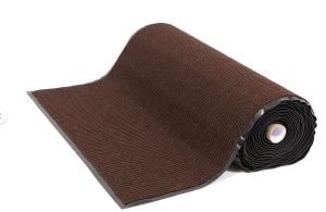 Коврик влаговпитывающий ребристый 0,9х12метров коричневый Sunster 