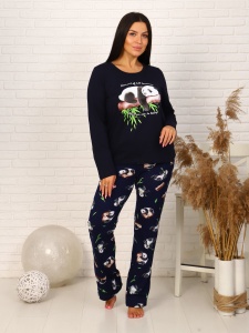 Комплект жен. (футб.дл.рукав+брюки) КЖ-051 р.48  (ЧЗ)