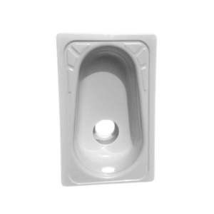 Чаша Генуя сталь (без арматуры), смещенный слив