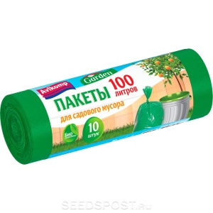 Пакеты для садового мусора 100л Carden рулон 10шт зелёные Авикомп (15)