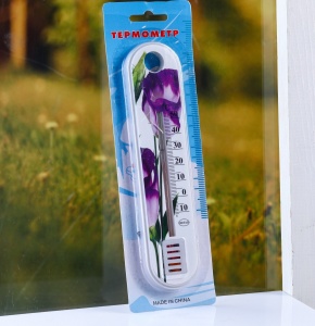 Термометр комнатный Цветок -10+50°С упаковка блистер,микс 1/50