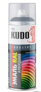 Эмаль аэрозольная алкидная универсальная глубоко-серая 520мл КУДО