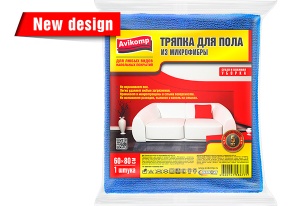 Тряпка д/пола из микрофибры HOME 60*80 голубая Авикомп (10)