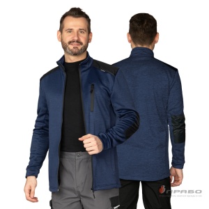 Куртка Валма трикотажная синий меланж/черный р.56-58/170-176(ЧЗ)