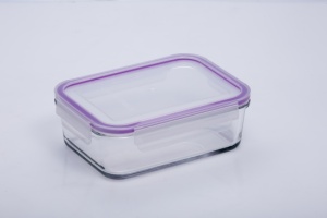 Контейнер стекло 1600 мл прямоугольный 220х159х84 мм ТМ Eley баклажан