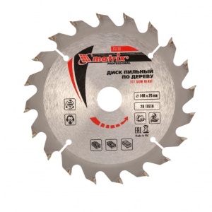 Диск д/цирк.пилы 140х20мм, 20зуб+кольцо 16/20мм