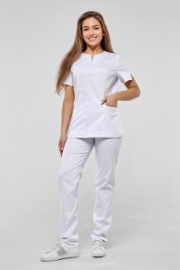 Костюм мед. жен.мод.185СК цв.00 белый р.64/170(ЧЗ)    