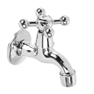 Кран водоразборный короткий излив 1/2, вентильный с аэратором