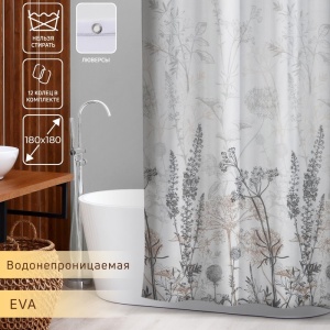 Штора для ванной EVA 180х180см Силуэт 