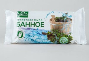 Мыло туалетное 90гр Банное в цвете (85) Авента