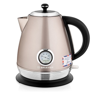 Электрочайник BRAYER 1007BR 1,7л., бежевый жемчуг.