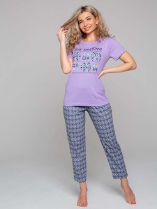 Костюм женский (футболка+брюки) КЖ-035 р.56 (ЧЗ)