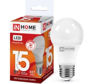 Лампа LED-А60-VC 15Вт 6500К Е27 IN HOME