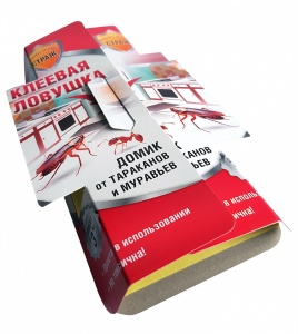 ЛОВУШКА клеевая домик для тараканов и муравьев БДИТЕЛЬНЫЙ СТРАЖ 1штука (120)