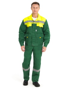 Костюм Нова (Куртка+П/КОМБ.), цв.зеленый/лимон р.52-54/182-188(ЧЗ)