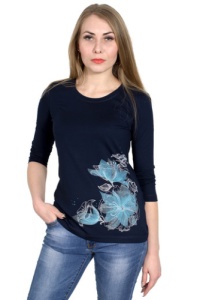 Джемпер женский вискоза рук. 3/4 Б2096 р.44 (ЧЗ)