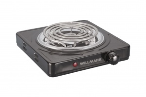 Электроплита WILLMARK HS-115T 1конфорка спиральная 1500Вт черная