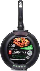 Сковорода с антипригарным покрытием 240 мм литая Комфорт ТМ Традиция 1/10