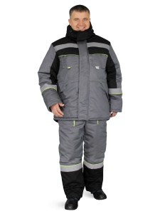 Костюм утепл.Система (п/к) сер/черн/лимон р.60-62/182-188(ЧЗ)