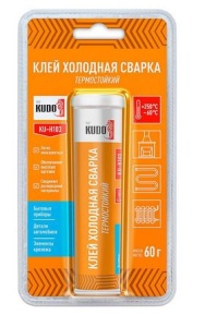 Клей холодная сварка 60гр термостойкий КУДО 