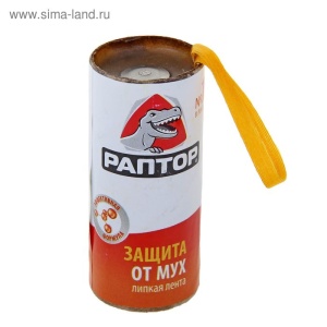 Лента липкая от мух в гофрокоробке (ШТУЧНАЯ) РАПТОР (100) 