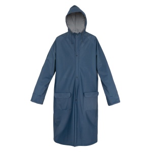 Дождевик двухслойн.синий+серебро ПВХ на молнии EXTREME Komfi (20)
