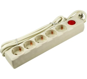 Сетевой фильтр S-GSU5-3 IVORY 5гн,3м,з/к 10А ПВС 3х0,75