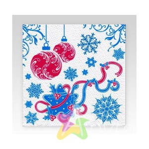 Салфетки Новогодние 24х24см 100штук