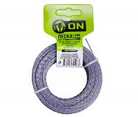 Леска для триммера "витой квадрат" с жилой 2,4мм 15м 15-01-027 